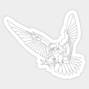 peregrine falcon vector ecopop Sticker